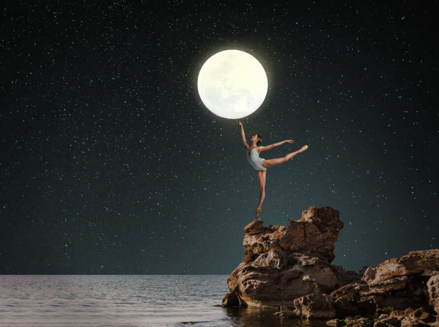 Lua em trígono com Netuno