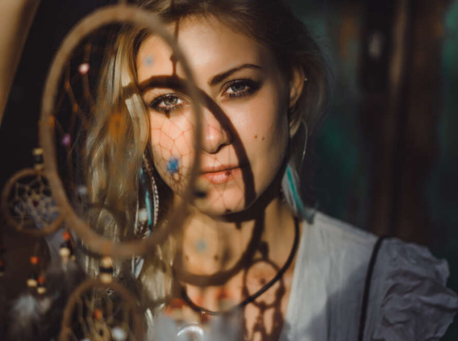 Lua progredida em sextil com Urano