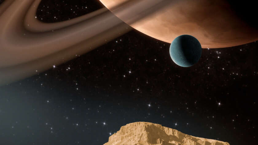 A conjunção de Saturno e Netuno